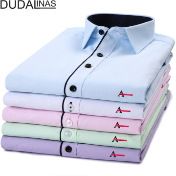 Dudalinas Aramy 2020 men's large size slim casual shirt long sleeve business men's shirt