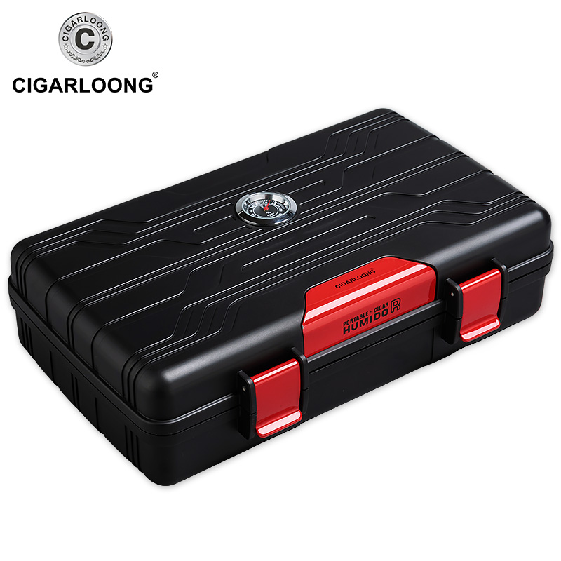 CIGARLOONG Cigar Box Travel Portable 10 sticks Cigar Moisturizing Case Cigar Humidor CA-01