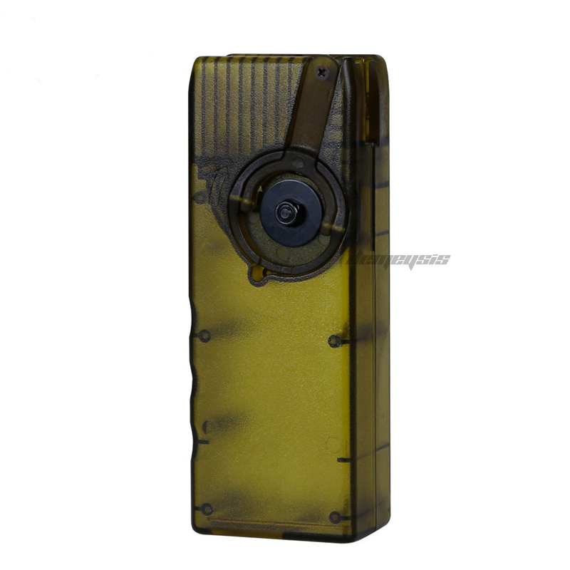 Airsoft Paintball 1000rd Rounds Plastic BB Speed Loader M4 Hand Crank Military Quick Loader Hunting Magazine Pouch