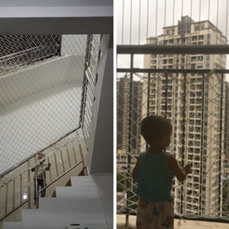 3/5/10cm Mesh Safty Net Balcony Railing Stairs Fence Against Falling Child Safety Netting Greenhouse Protection Net Customizable