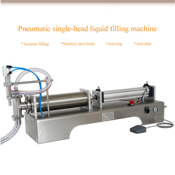 Single head liquid filling machine multi-functional pneumatic filling machine