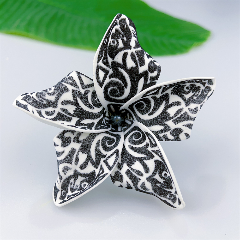 Kn Hf021b Gy Plumeria Hair Pick