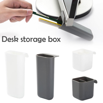 Stationery Pen Holder Makeup Storage Stick On Desktop Plastic Office Pencil Box Desk Organizer Brush Pot