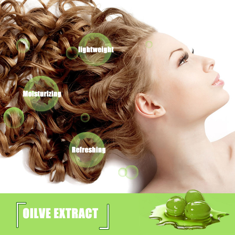 BIOAQUA 400ML Extract Olive Essence Curl Enhancer Curls Styling Elastin Lasting Moisture Improve Frizz Easy To Stereotypes