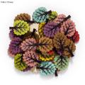 30pcs Mixed Tree Shape Wooden Buttons Sewing Scrapbooking Clothing Crafts Handwork Decor Card Making DIY 35mm