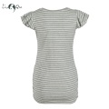 Maternity Top Sleeveless Ruffles Pregnant T-Shirt Maternity Clothes Solid Color Shirred Summer Clothes For Women