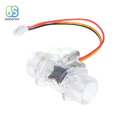 DC 5-15V Water Flow Sensor Switch G1/2" Hall Effect Meter Fluid Flow Meter Water Control Switch Transparent Enclosure