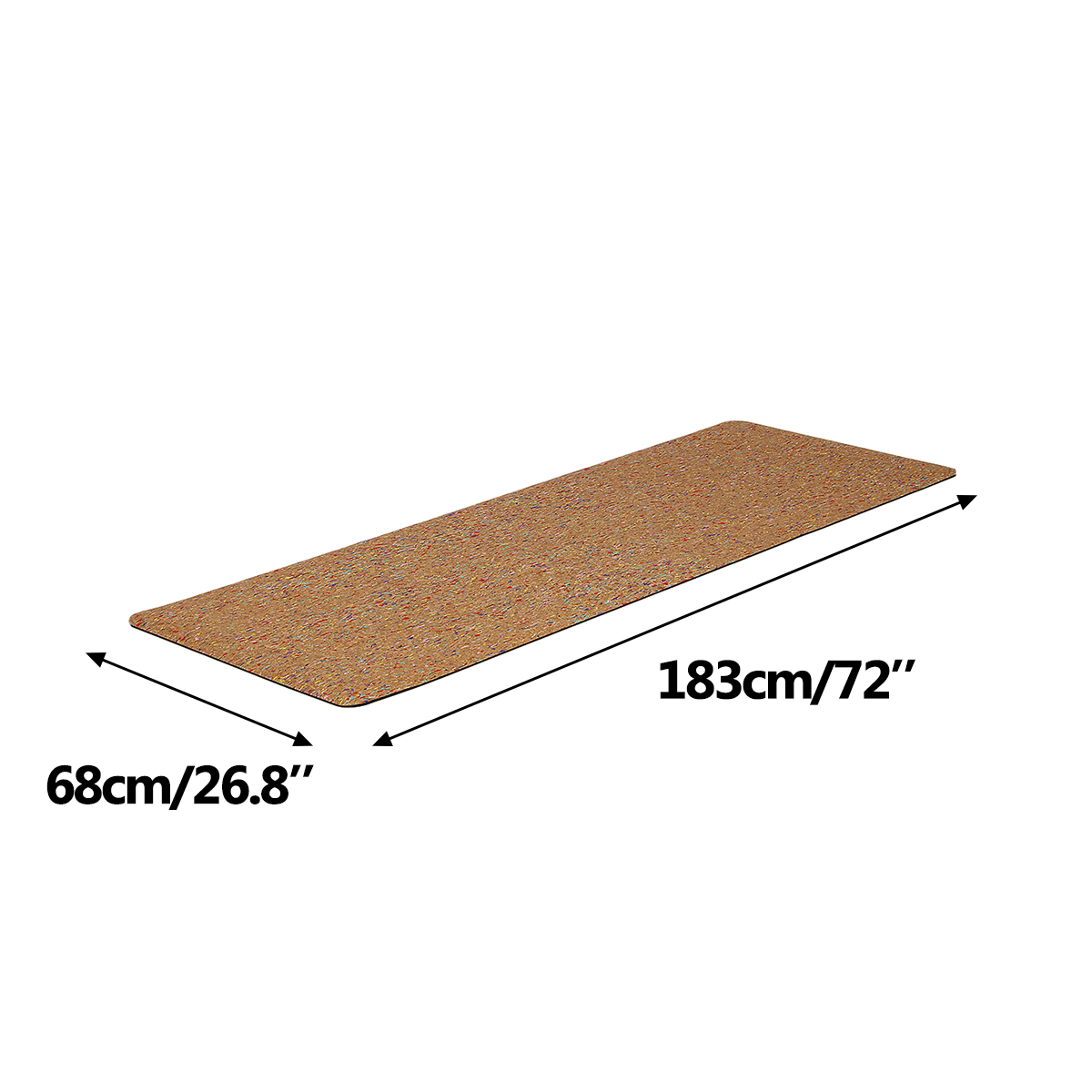 5mm Natural Cork TPE Yoga Mat 183x68cm Fitness Gym Sports Floor Gymnastics Exercise Training Yoga Pad with Yoga Mat Bag