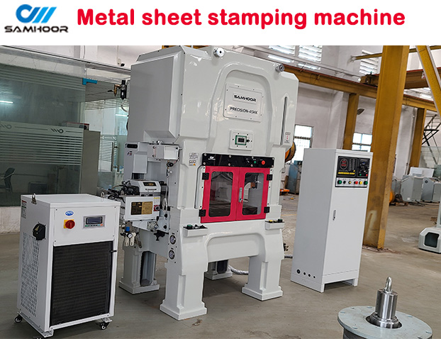 Metal sheet stamping machine