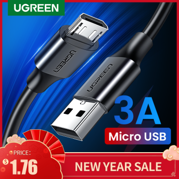 Ugreen Micro USB Cable 3A Fast Charging USB Data Cable Mobile Phone Charging Cable for Samsung HTC LG Android Tablet USB Wire