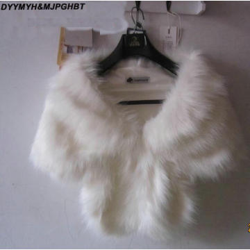 Ivory Faux Fox Fur Wedding Jacket Wrap Bridal Cape Urged Wedding Belore Formal Winter Cape Women Fur Shawl