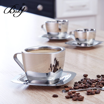 Luxury Tea Metal Cups And Saucer Sets Glass Silicone Foldable Coffee Cups And Saucer Copo Retratil De Silicone Decor OO50CS