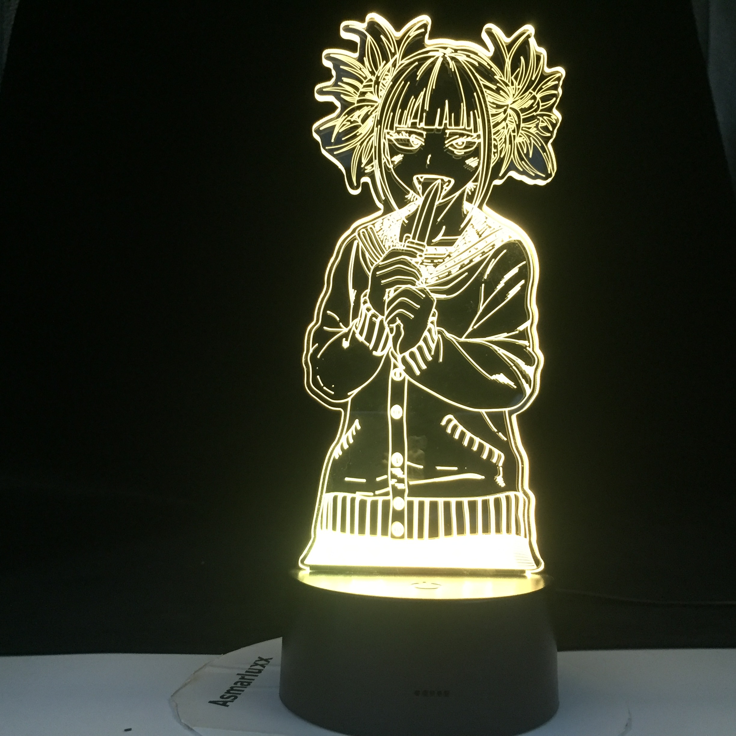 TOGA HIMIKO LED ANIME LAMP MY HERO ACADEMIA 3d Led Night Light for Kids Child Bedroom Decor Light Acrylic Table Lamp Gift