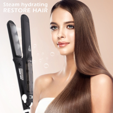 Electric Heat Hair Straightener Styling Splint Curling Iron Multifunction Hair Curler Hair Straight Salon Ceramic Steam Modeling