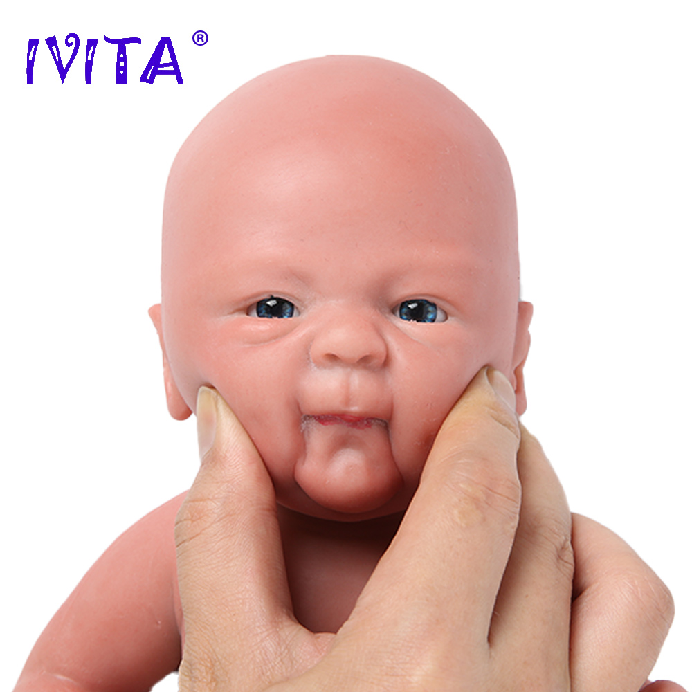 IVITA WG1512 36cm 1.65kg 100% Full Silicone Reborn Doll 3 Colors Eyes Choices Realistic Baby Toys for Children Christmas Gift