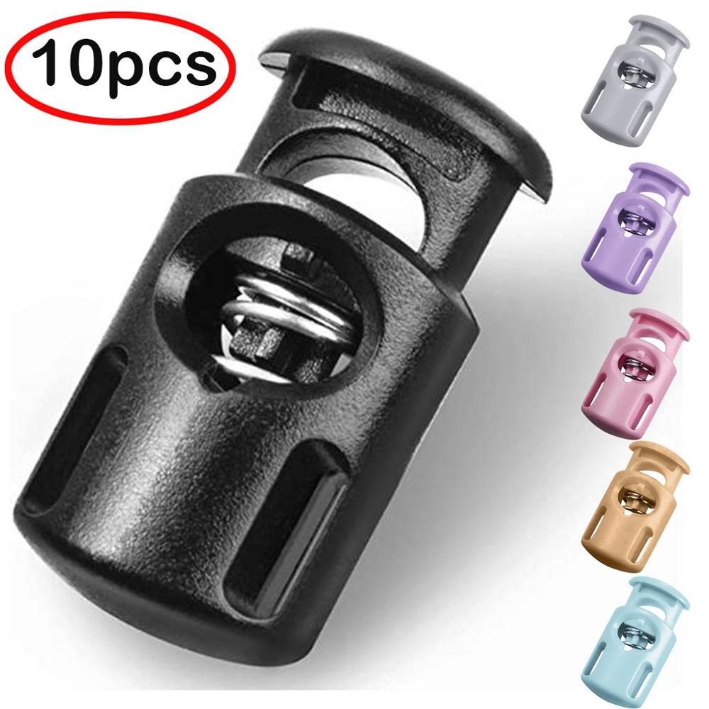 25Pcs Toggle Spring Loaded Drawstring Rope Cord Locks Clip Ends Single Hole Luggage Lanyard Stopper Sliding Fastener Buttons #4
