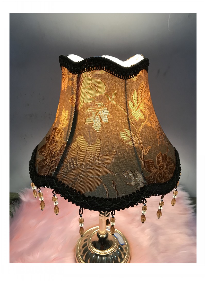 coffee color Lamp shades for table lamps Pattern lace Textile Fabric art decoration lampshade modern style lamp cover for lamp