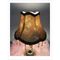 coffee color Lamp shades for table lamps Pattern lace Textile Fabric art decoration lampshade modern style lamp cover for lamp