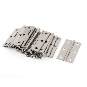 20 Pcs Silver Stainless Steel 6 Mounting Holes Butt Hinges 2.5 inches Long