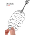 1PC Stainless Steel Egg Beater Manual Egg Mixer Spiral Shape Hand Blender Bubbler Egg Whisk Kitchen Gadgets Egg Tools