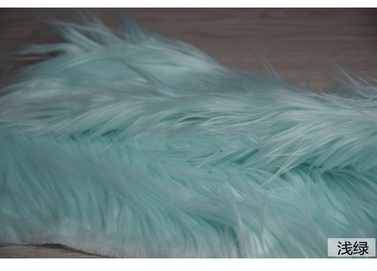 5 Kinds Of Green 7cm Long Plush Fake Wool Fur Fabric For Coat Vest Stage Cosplay DIY Newborn Photographic