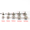 100sets 7/9/10/12mm Metal Double Cap Rivets Studs Round Rivet for Leather Bag Belt Clothing Garment Shoes Collar Decor