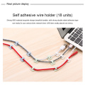 18PCS Self-adhesive USB Cables Wire Organizer Line Cable Clip Buckle Clips Ties Fixer Fastener Holder Data Telephone Line Winde