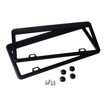 NS Modify 2pcs Stainless Steel License Plate Frame Tag Cover Original 3K Twill For North America Cars Only Canada