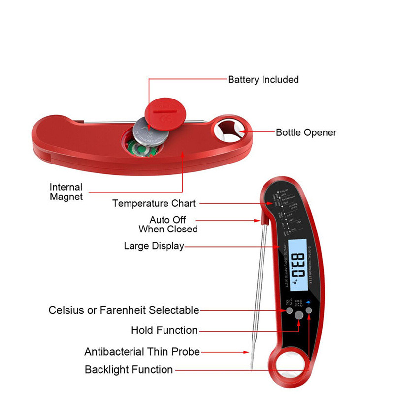 Good Cook Digital instant read meat thermometer Kitchen Cooking Meat Food Candy Thermometer Oil Deep Fry BBQ with magnet