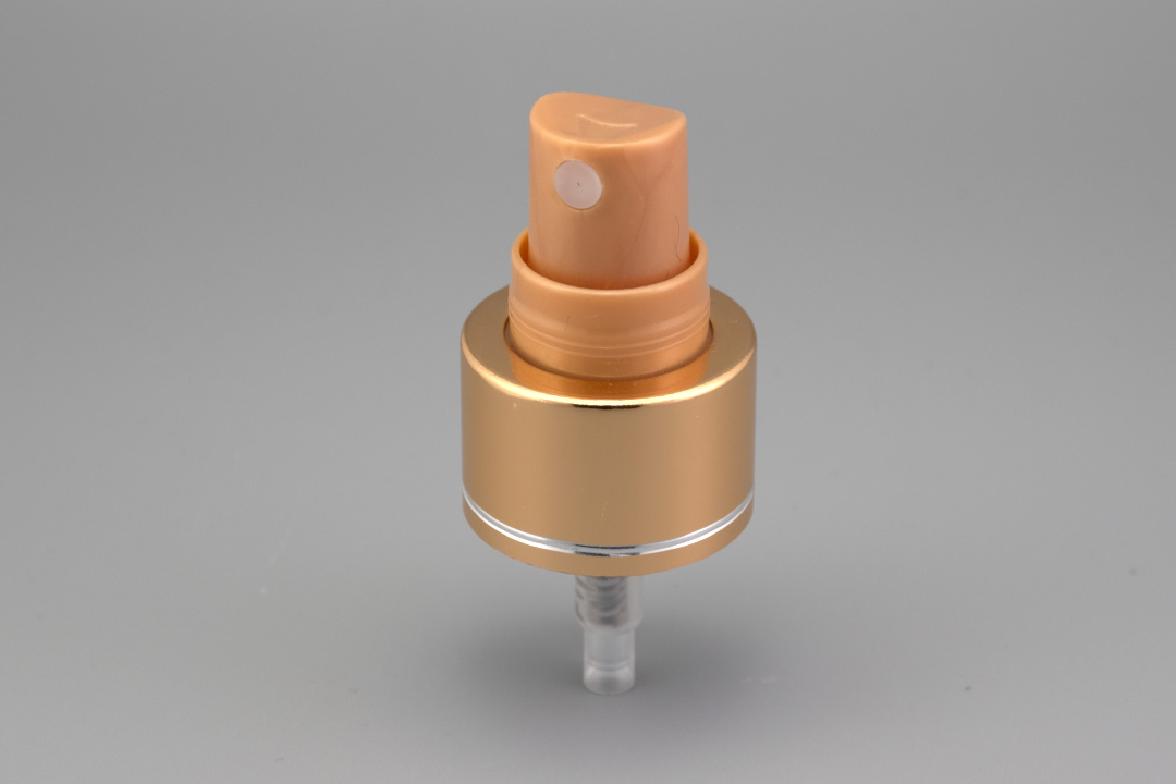 24/410 Shiny Gold Grooved Aluminum Fine Mist Sprayer