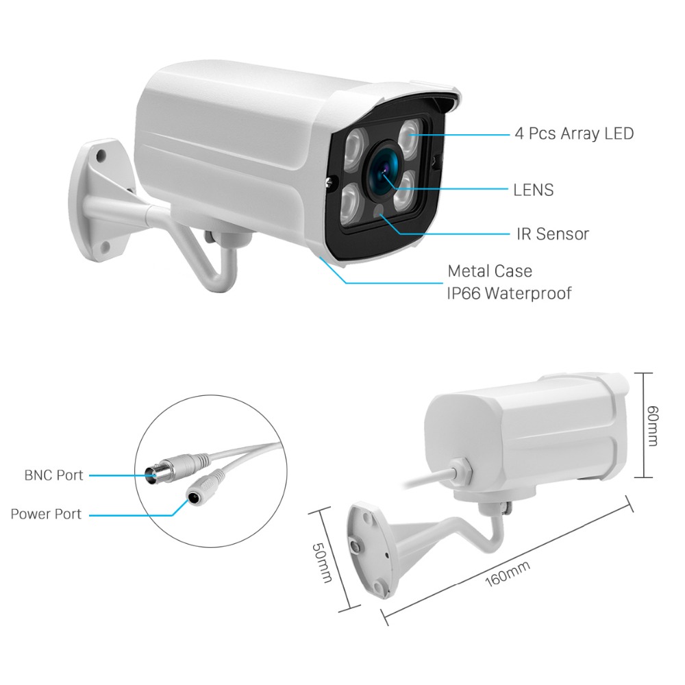 ANBIUX AHD Analog High Definition Surveillance Camera 2500TVL AHDM 3.0MP 720P/1080P AHD CCTV Camera Security Indoor/Outdoor