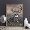 Huacan 5d Diamond Painting Full Drill Square Deer Mosaic Animal Farmhouse Home Decor Embroidery Handmade Gift