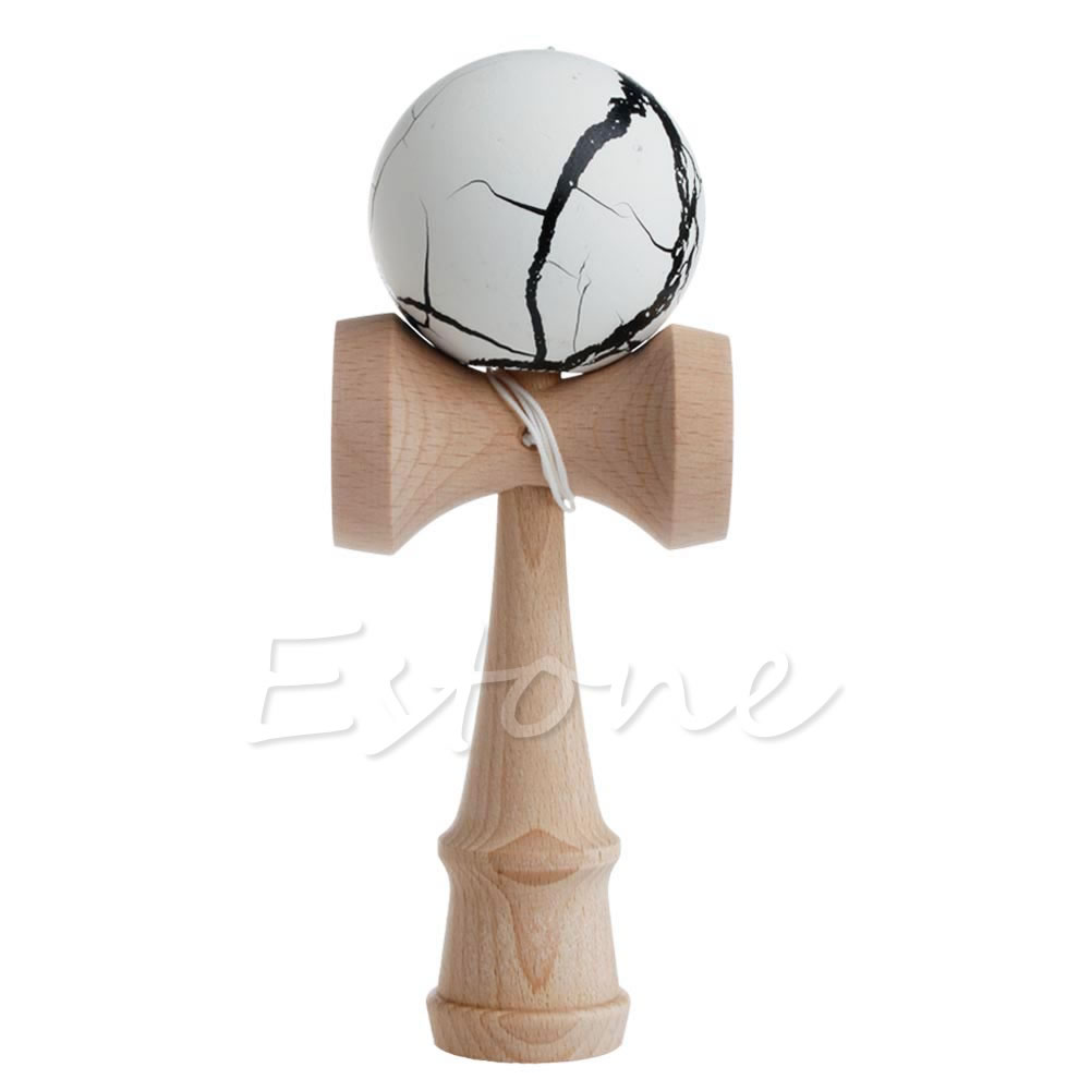 Hot Crack Pattern Paint Toy Bamboo Kendama Best Wooden Educational Toys Kids Toy