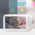 HeimVision HMA36MQ Baby Monitor with Camera 720P Video Color 5 Inch LCD Screen Nanny Security Night Vision Temperature Camera