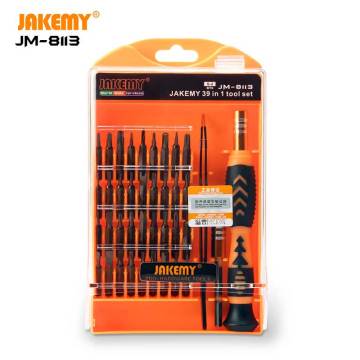 JAKEMY JM-8113 39 IN 1High Quality Precision Screwdriver Handy Repair Tool Box for for PC, Glasses, Mobile Phone, Laptop