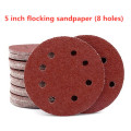 100pcs 125mm Round Shape Sanding Discs Hook Loop Sanding Paper Buffing Sheet Sandpaper 8 Hole Sander Polishing Pad Sandpaper