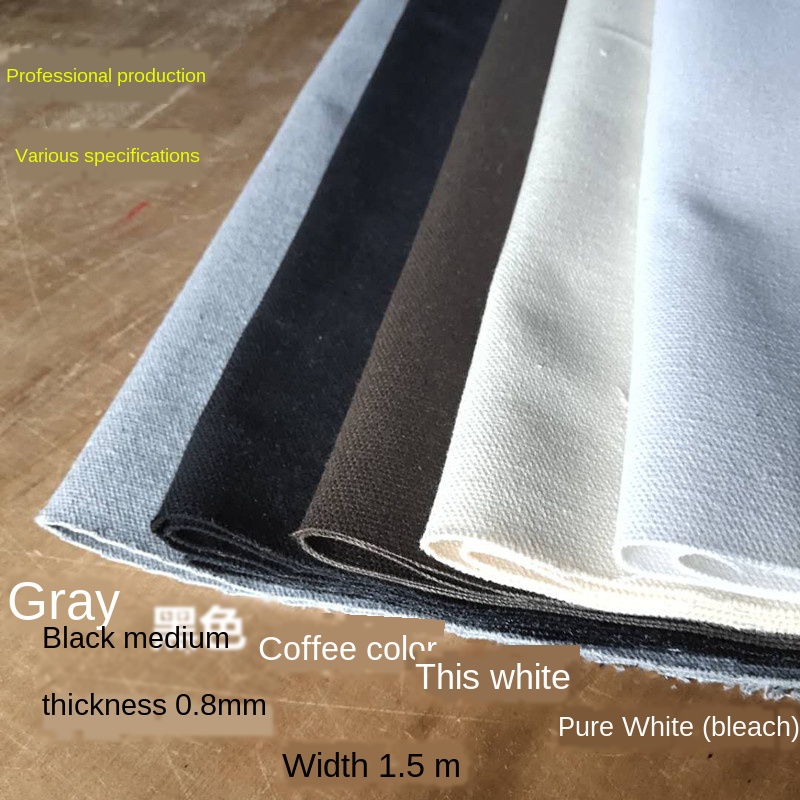 White Black Brown 100% Cotton Thick Old Coarse Cloth Industrial Duck Canvas Fabric Mat Bag Diy Material By the Metre