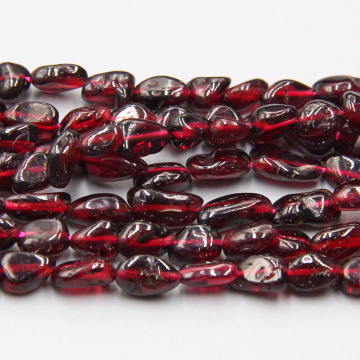 Wholesale Natural pebble Red Garnet Stone beads freeform 6-7mm red loose Beads For Jewelry Making Bracelet Necklace handmade