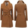 2020 Women's Woolen Jacket New Slim Long Large Size Trench Coat Lace OL Streetwear Top Hot Selling