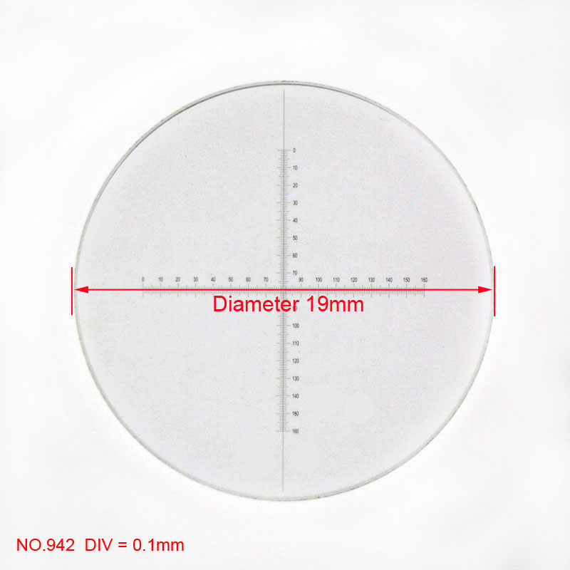 Diameter 19mm Optical Microscope Eyepiece Micrometer Ocular Calibration Slide for Biological Metallogical Microscope Eyepiece