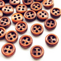 suoja 8mm 50pcs/lot Mini Brown Wood Buttons 4 Holes Craft Clothe Sewing Decor Button