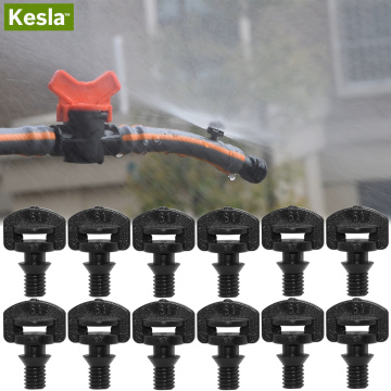 50PCS 360 Degree Barbed Male Thread Refraction Micro Nozzles Garden Agriculture Irrigation Refractive Sprinkles Atomized Sprayer