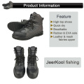 Fly Fishing Waders Hunting Boots Upstream Fishing Shoes Felt Anti-Slippery Sole Army Green Leather Lace Up Shoes for Men FR1