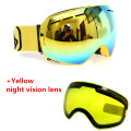 2020 New Brand Double Anti-fog Big Spherical Skiing Goggles Professional Ski Eyewear Unisex Snow Goggles With Night Vision Lens