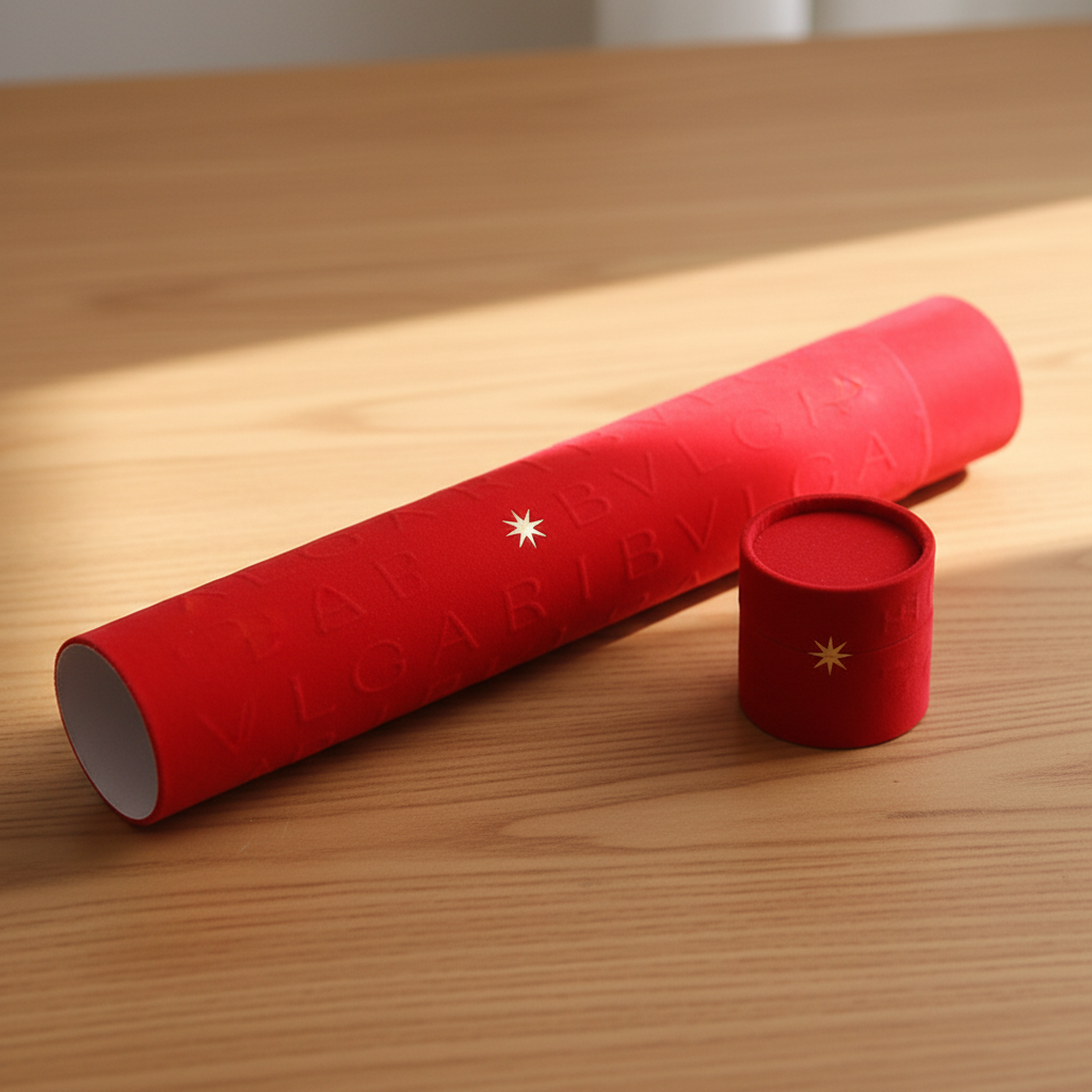 Velvet Matte Finish Packaging paper tube