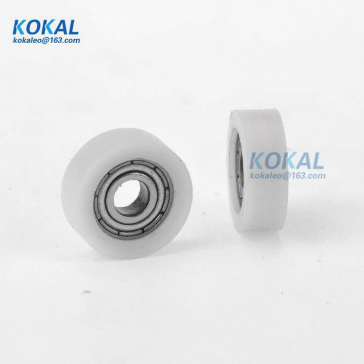 [F0517-6]1PCS minisize flat type sliding door window roller wheel 695zz ball bearing POM Plastic bearing rollers 5*17*6mm 0517K