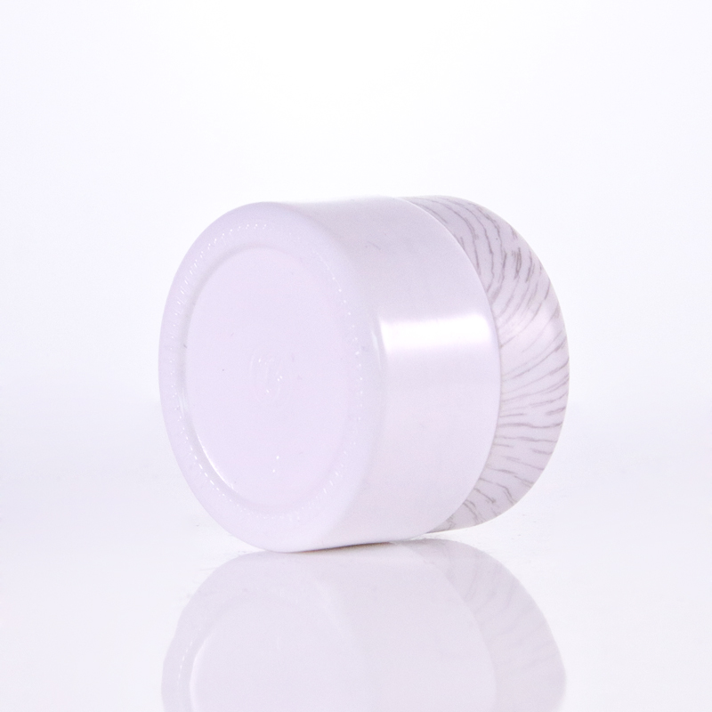 Opal White Jars With Bamboo Press Type Cap3 Jpg