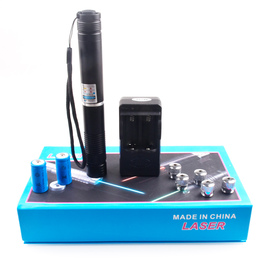 Heat! High power and most powerful combustion laser 450nm focusable blue laser flashlight burning matches / cigarettes / candles