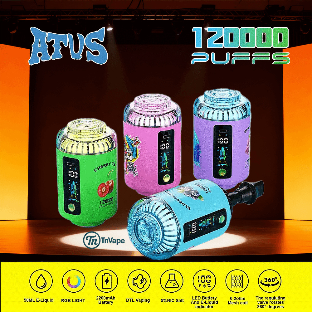 +86 13307857367 ATVS 120K Puffs Hookah Head-Premium Hookah Vape