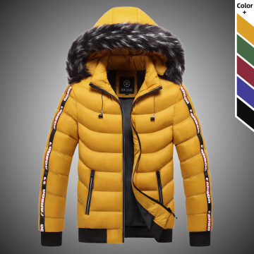 Men 2020 Winter Hooded Fur Collar Parka Fashion Brand men's Warm Thicken Windproof Hat Parkas Jacket New Casual Hoodied Outwear
